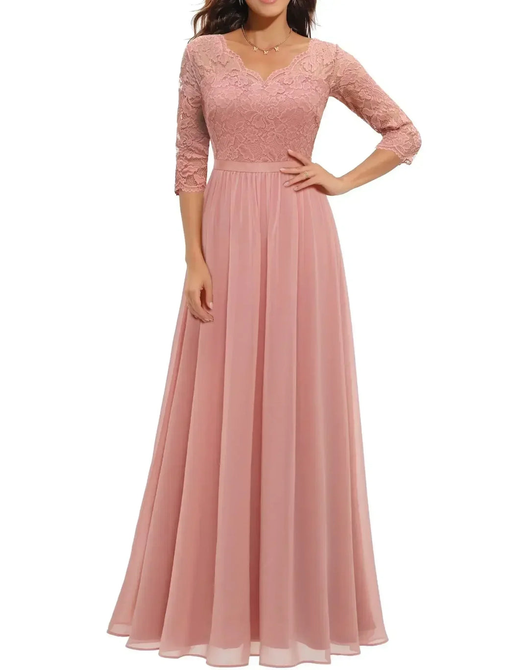 Women's Maxi Dress – Lace Christmas Party
