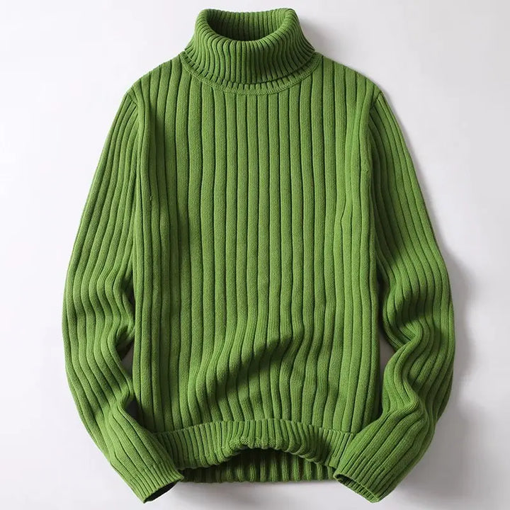 Women's Asher Ribbed Turtleneck in White | Invictora.com