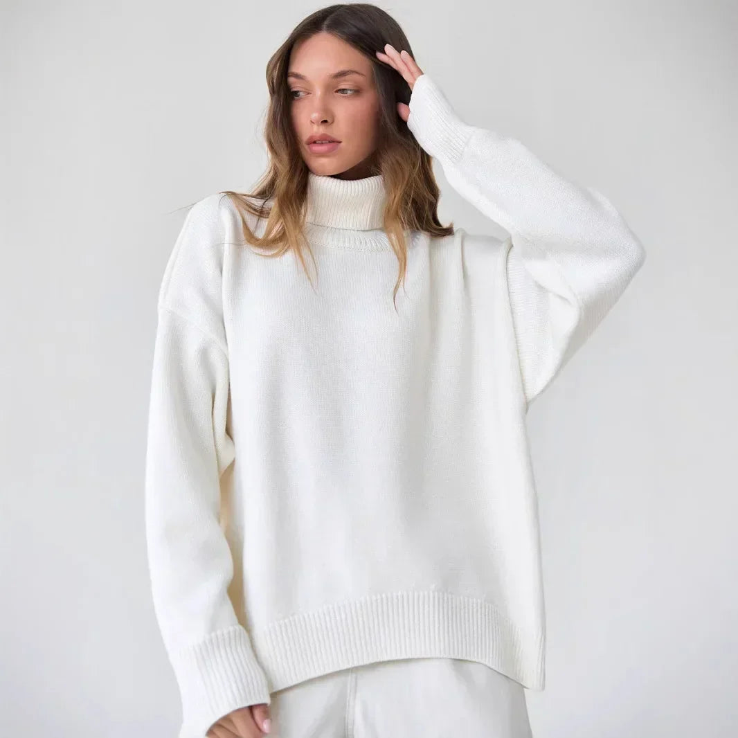 Women's Sienna Soft Turtleneck in Blue | Invictora.com