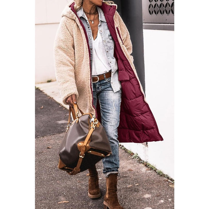 Women's Coat – Long Hooded Down Puffer Winter