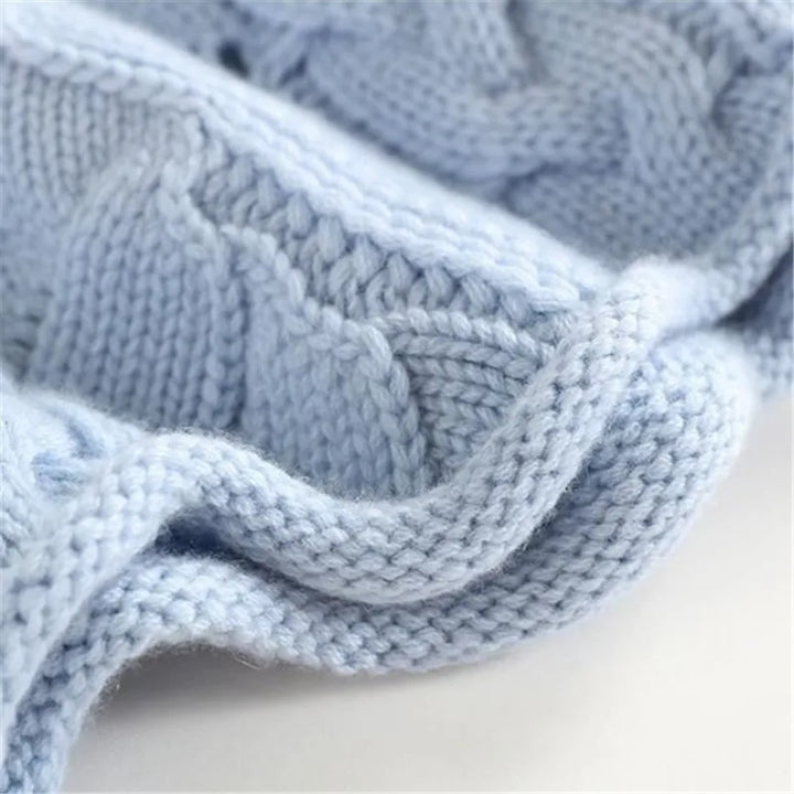 Women's Aurora Cashmere Sweater in Wavy Blue | Invictora.com