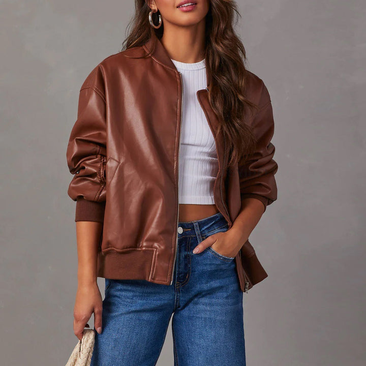 Women's Liv Leather Jacket | Invictora.com
