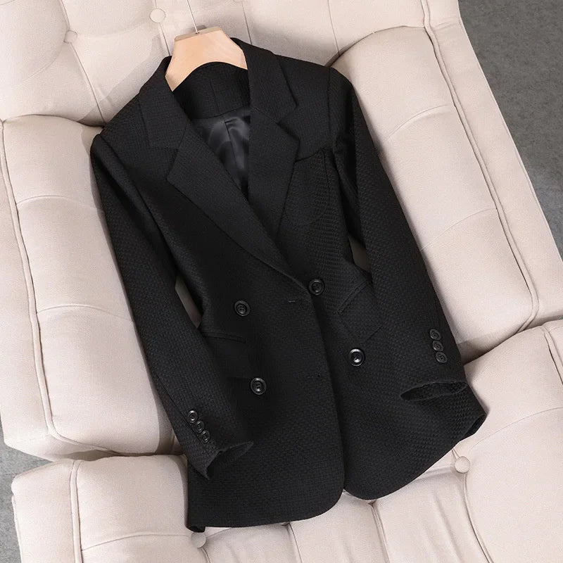 Women's Bella Plaid Blazer in Orange | Invictora.com