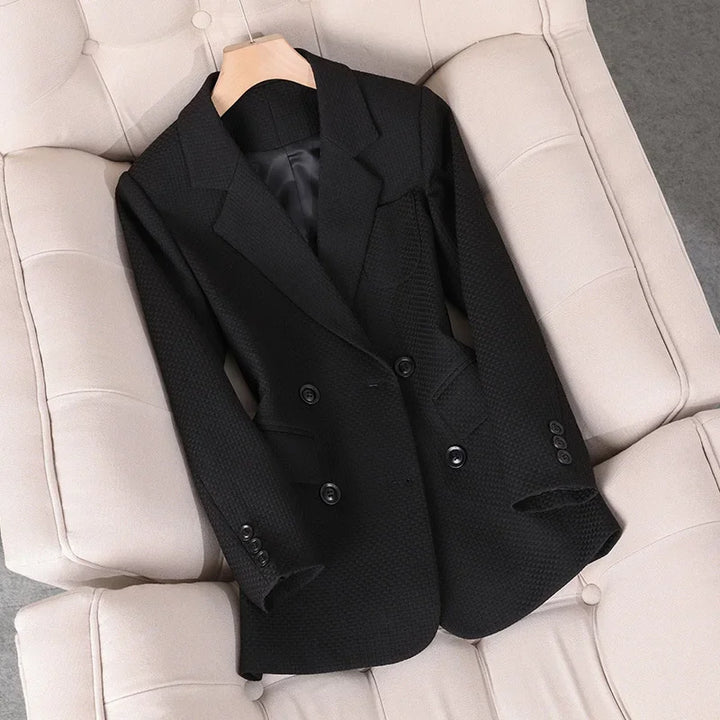 Women's Bella Plaid Blazer in Orange | Invictora.com