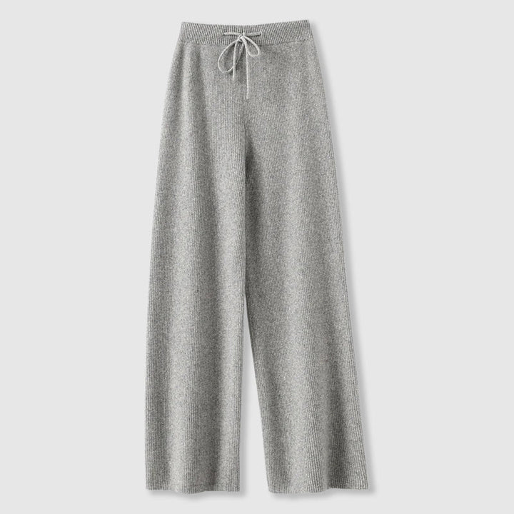 Women's Amoretti Cashmere Wide-Leg Pants in Khaki | Invictora.com