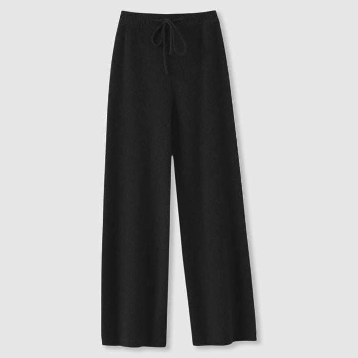 Women's Amoretti Cashmere Wide-Leg Pants in Khaki | Invictora.com