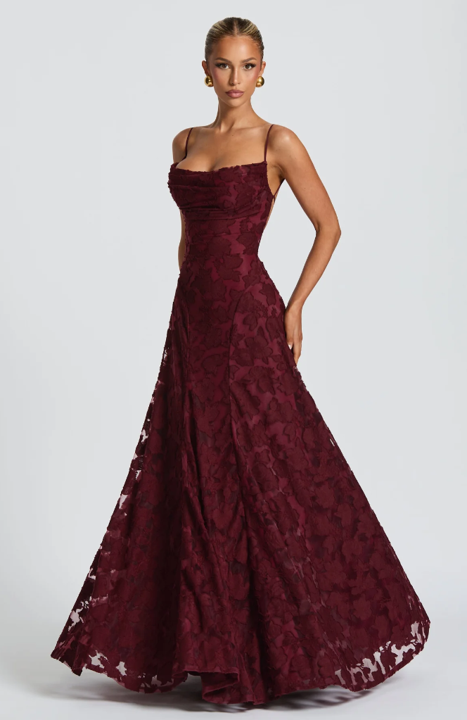 Women's Selvira - Elegant Lace Maxi Evening Dress product image | Invictora.com