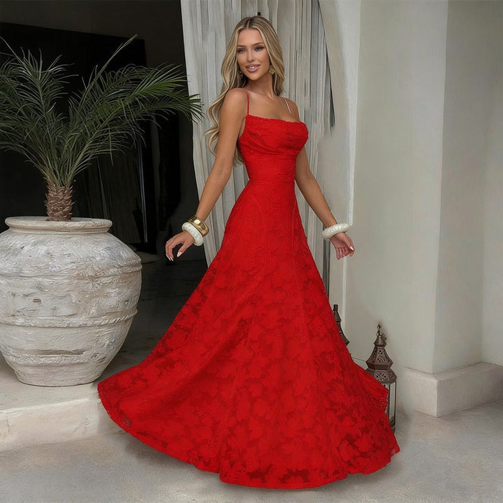 Women's Selvira - Elegant Lace Maxi Evening Dress product image | Invictora.com