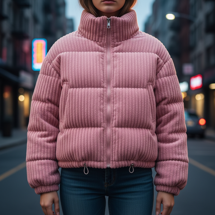 Women's Zurich Quilted Puffer Jacket in Pink | Invictora.com