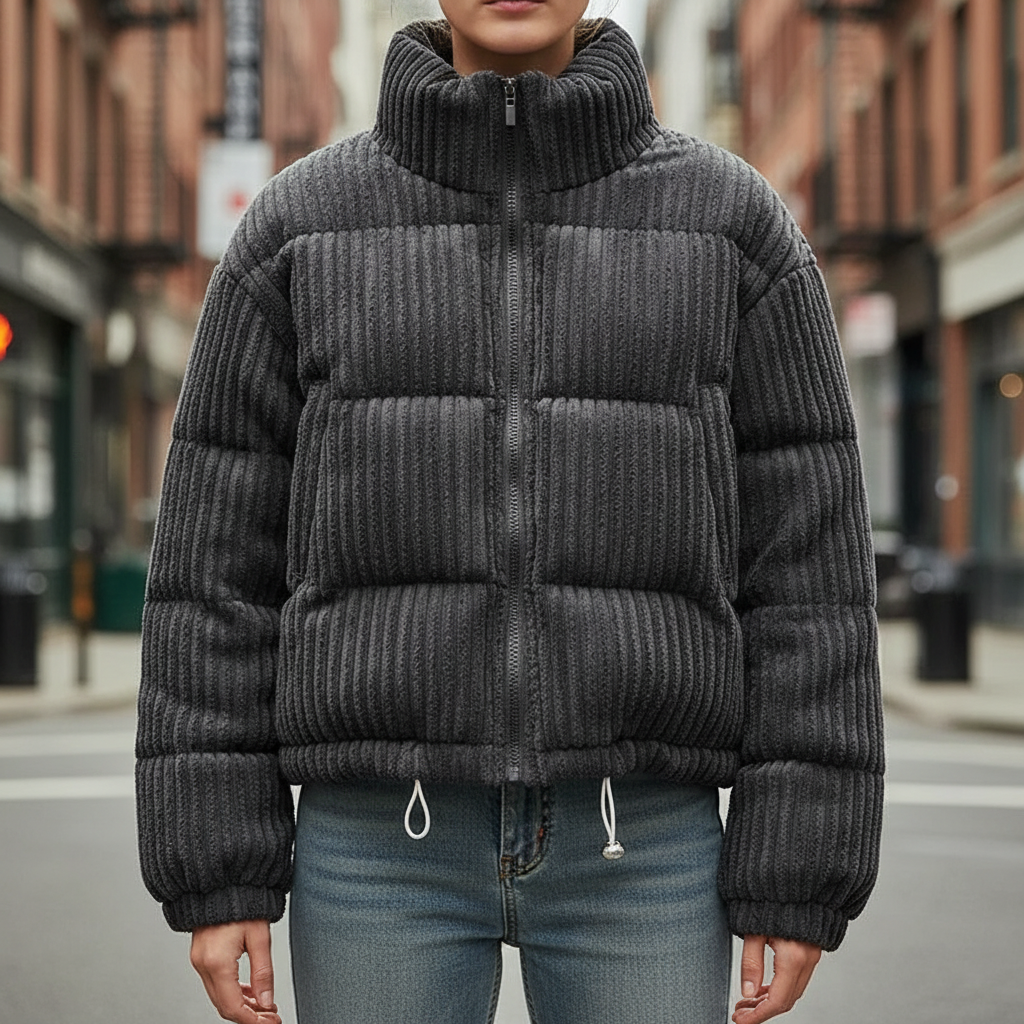 Women's Zurich Quilted Puffer Jacket in Black | Invictora.com