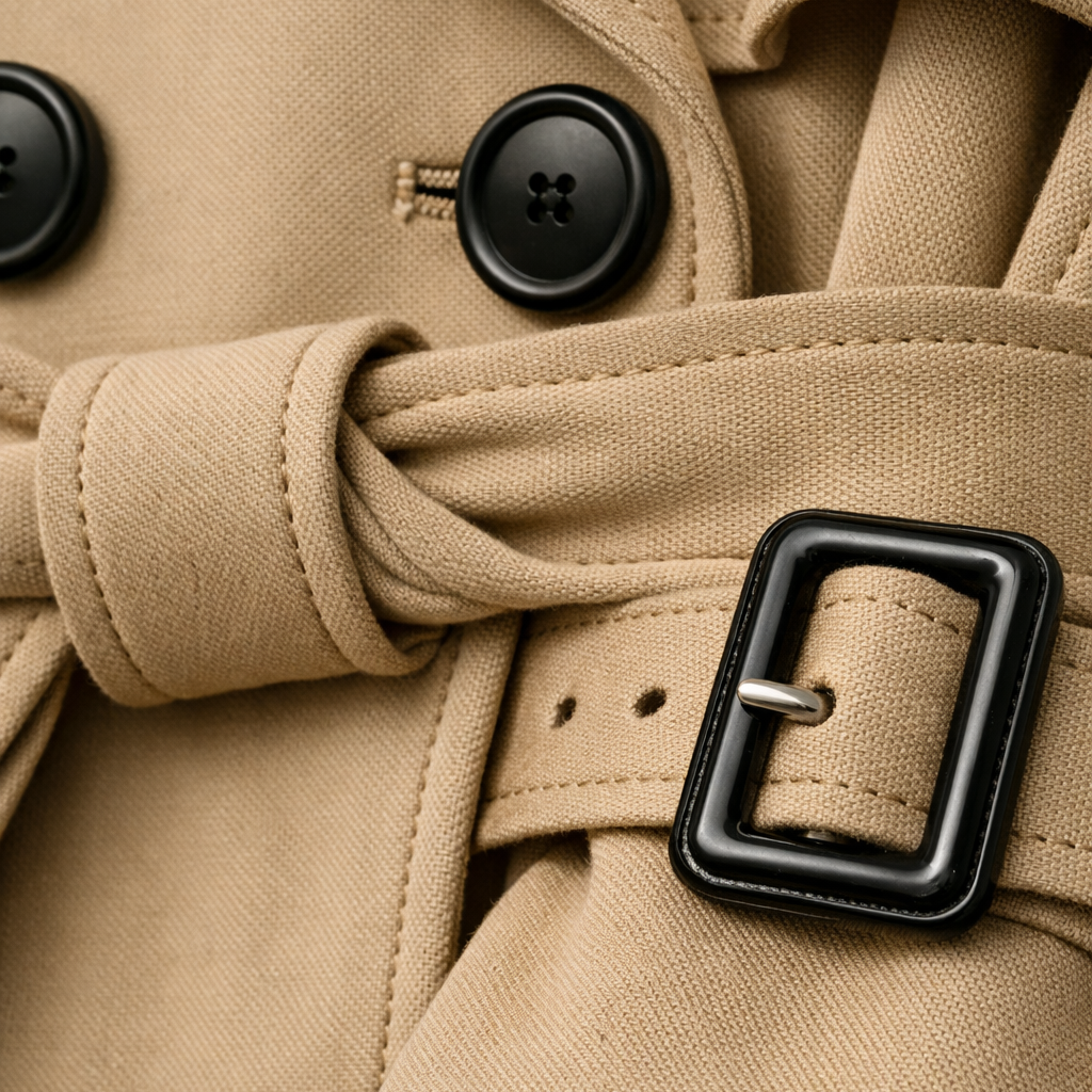 Women's Belted Trench Coat – Tailored Long Fit in Beige | Invictora.com