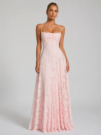 Women's Floral Maxi Dress – Sculpted Silhouette