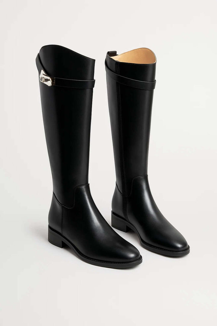 Women's Knee-High Boots - Buckle Detail product image | Invictora.com