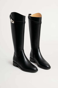 Women's Knee-High Boots – Buckle Detail
