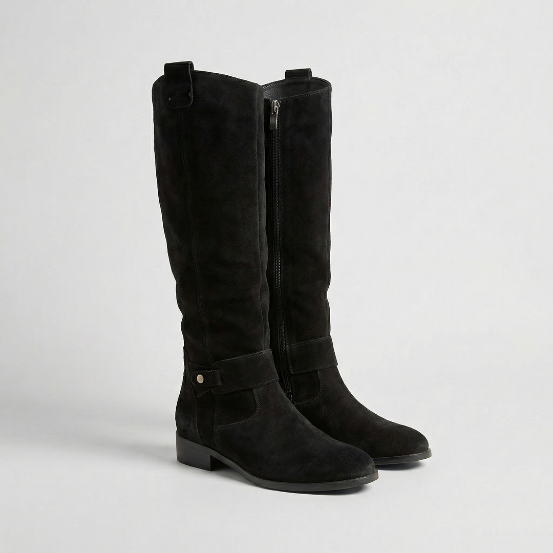Women's Knee-High Slouch Boots - Suede Look Elegance product image | Invictora.com