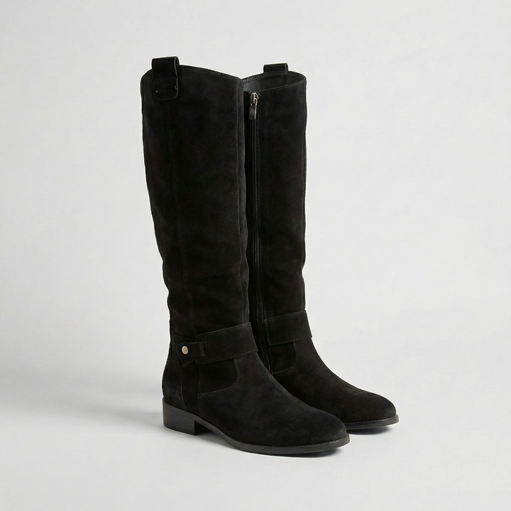 Women's Knee-High Slouch Boots - Suede Look Elegance product image | Invictora.com