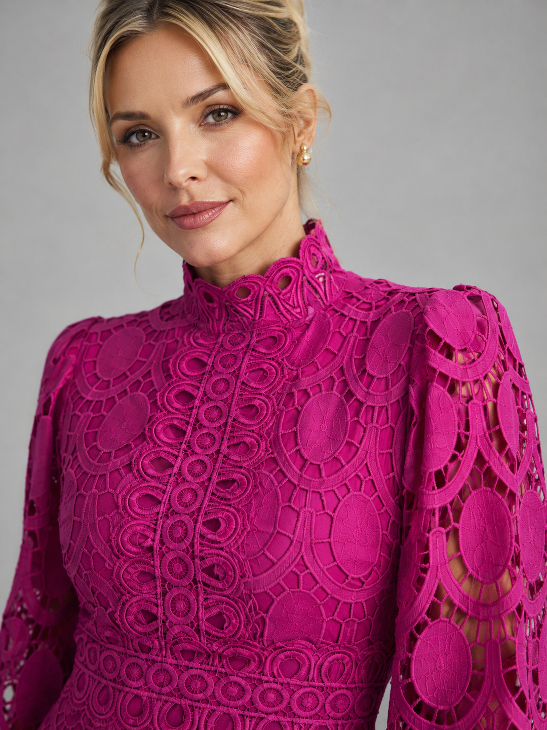 Women's Lace Midi Dress - Elegant Flowing Silhouette product image | Invictora.com