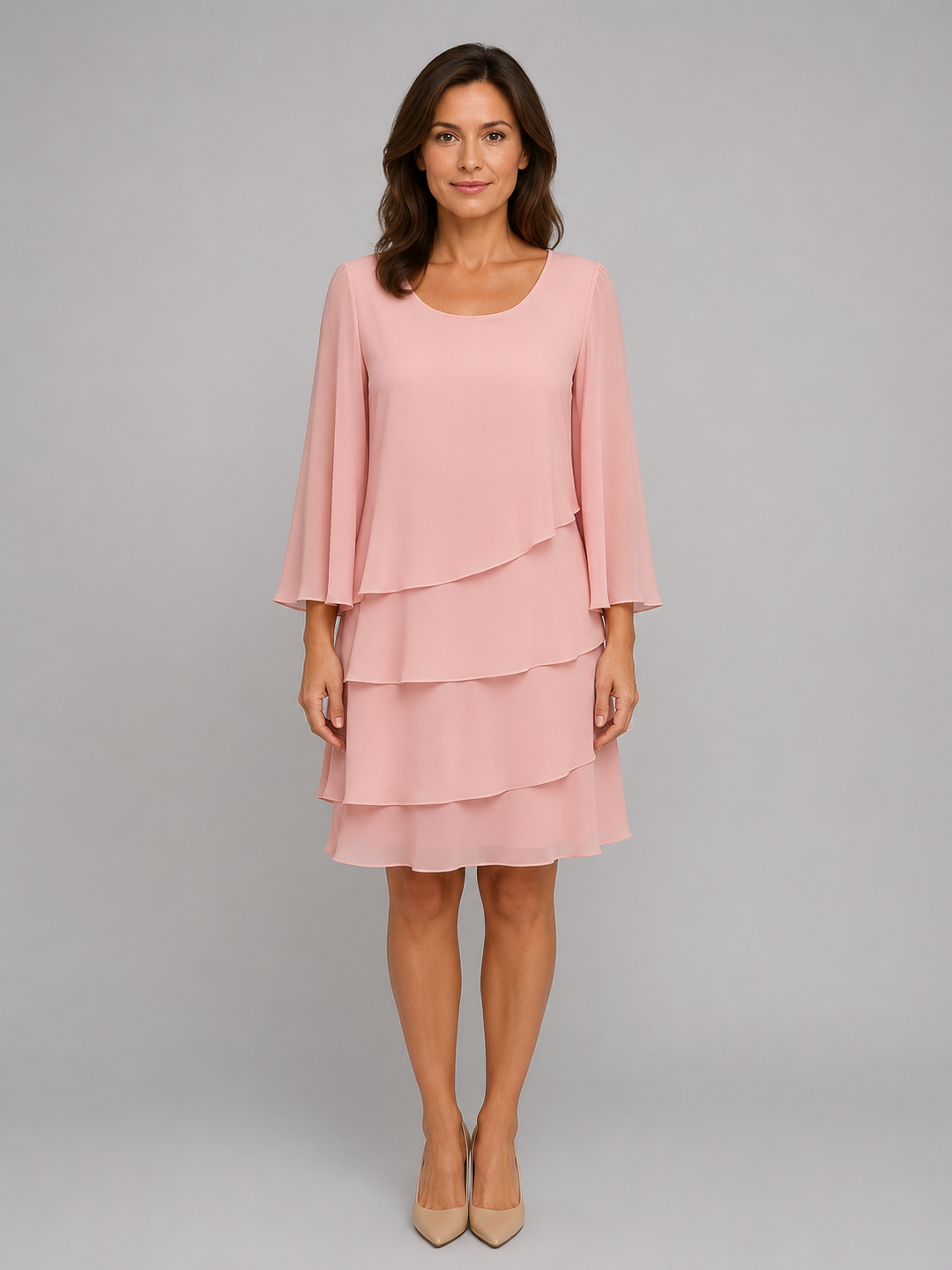 Women's Tamsin Tiered Chiffon Dress product image | Invictora.com