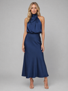 Women's Satin Feel High Neck Midi Dress - Wedding Guest product image | Invictora.com