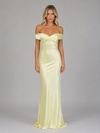Women's Satin Feel Off Shoulder Maxi Dress – Wedding Guest Gown | Invictora.com