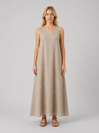 Women's Sleeveless A-Line Maxi Dress – Relaxed Summer Elegance