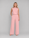 Women's Sleeveless Wide Leg Co-Ord Set - Casual Two-Piece Outfit product image | Invictora.com