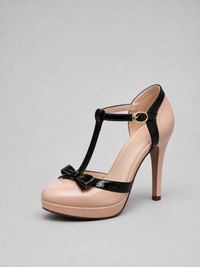 Women's T-Bar Platform Heels – Elegant Comfortable Summer Shoes