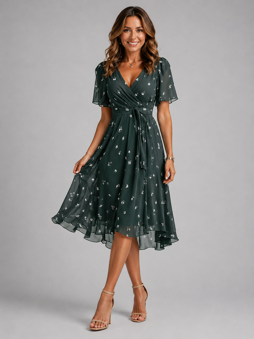 Women's Junia Floral Wrap Dress product image | Invictora.com