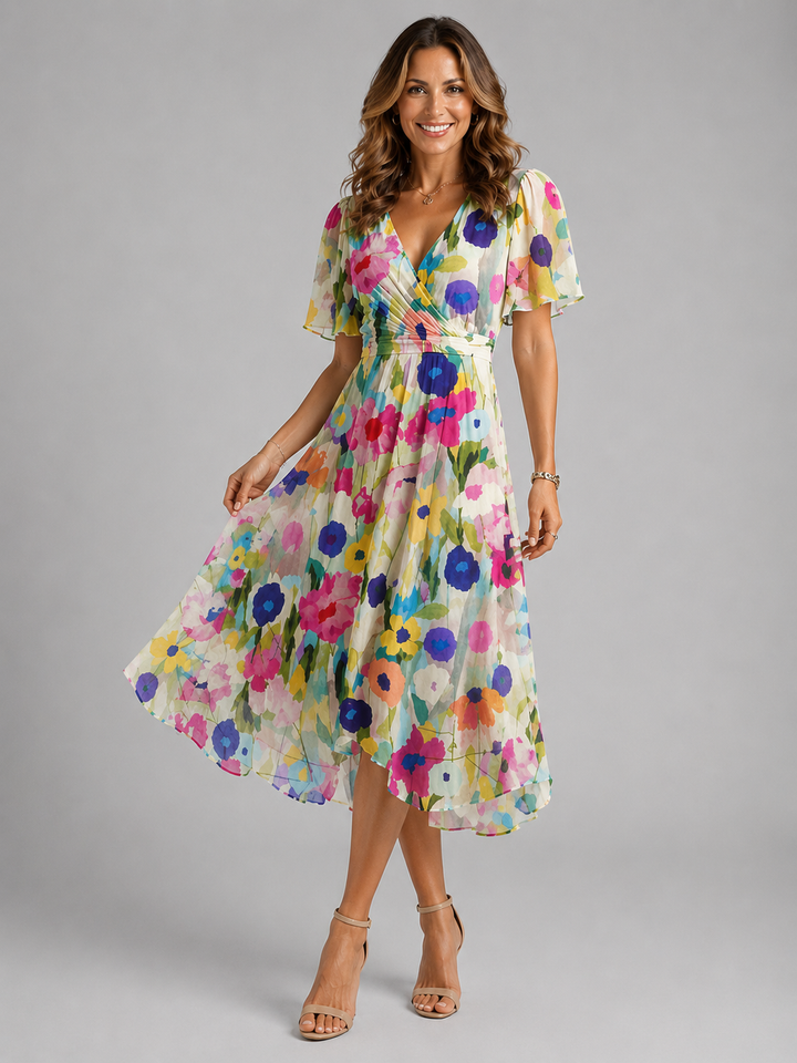 Women's Junia Floral Wrap Dress product image | Invictora.com
