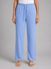 Women's Relaxed Drawstring Trousers – Wide Leg Casual Fit