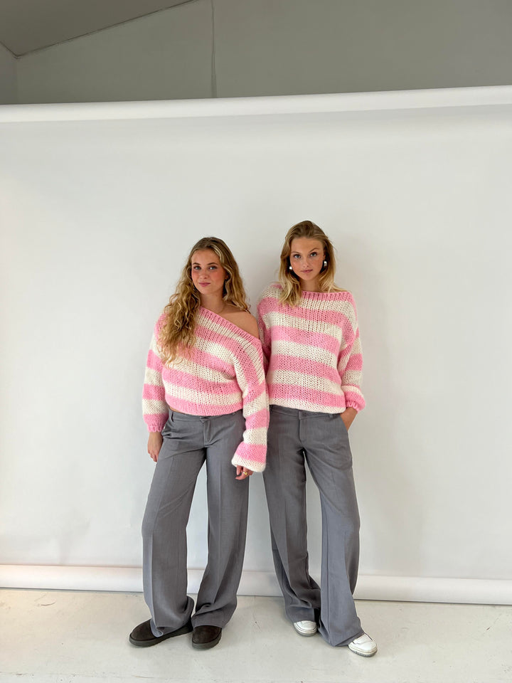 Women's Jumper – Oversized Striped Knit