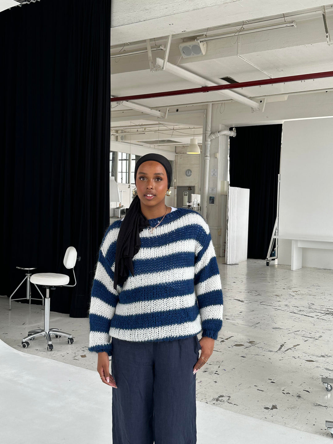 Women's Jumper – Oversized Striped Knit