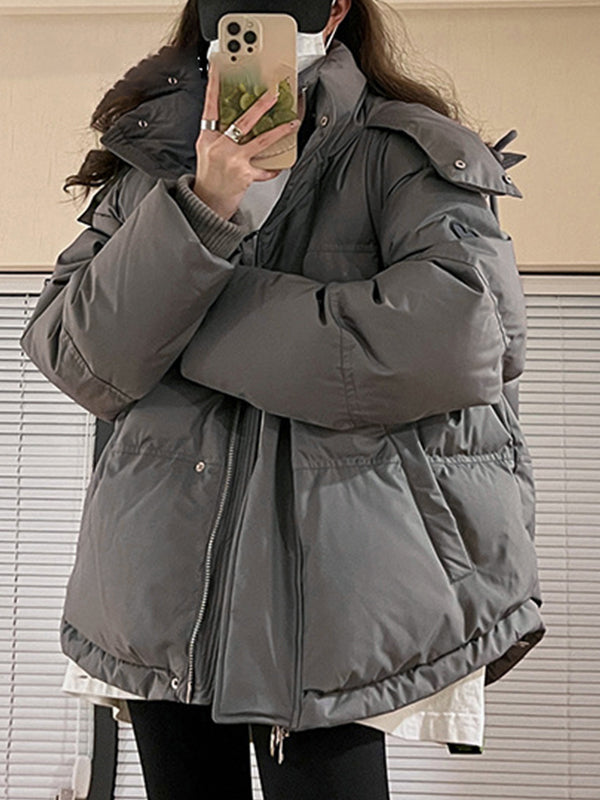 Women's Puffer Jacket – Oversized Hooded