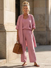 Women's Solene Linen Set in Pink | Invictora.com
