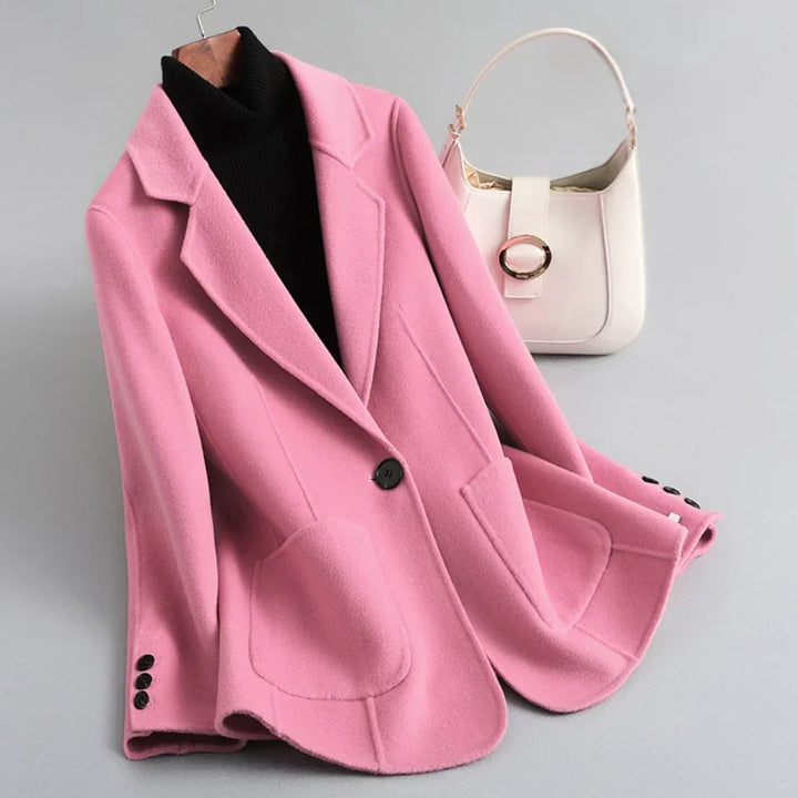 Women's Rennly Wool Blazer Jacket in Ivory White | Invictora.com
