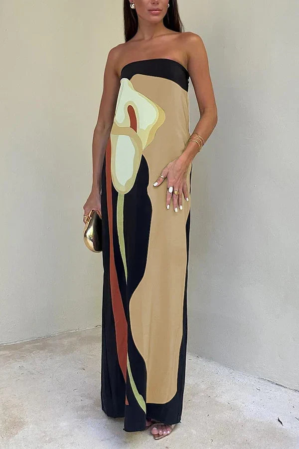 Women's Adonya Floral Maxi Dress in Green | Invictora.com
