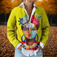 Women's Art Printed Cardigan