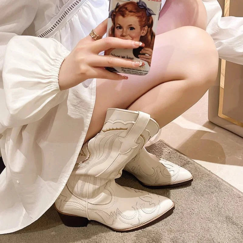 Women's Autumn Western Cowboy Boots