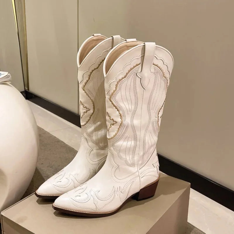 Women's Autumn Western Cowboy Boots