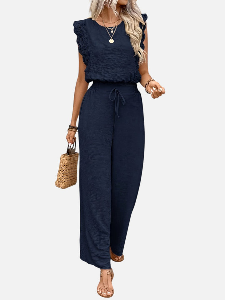 Women's Two Piece Outfit Set – Relaxed Top & Wide Leg Trousers | Invictora.com