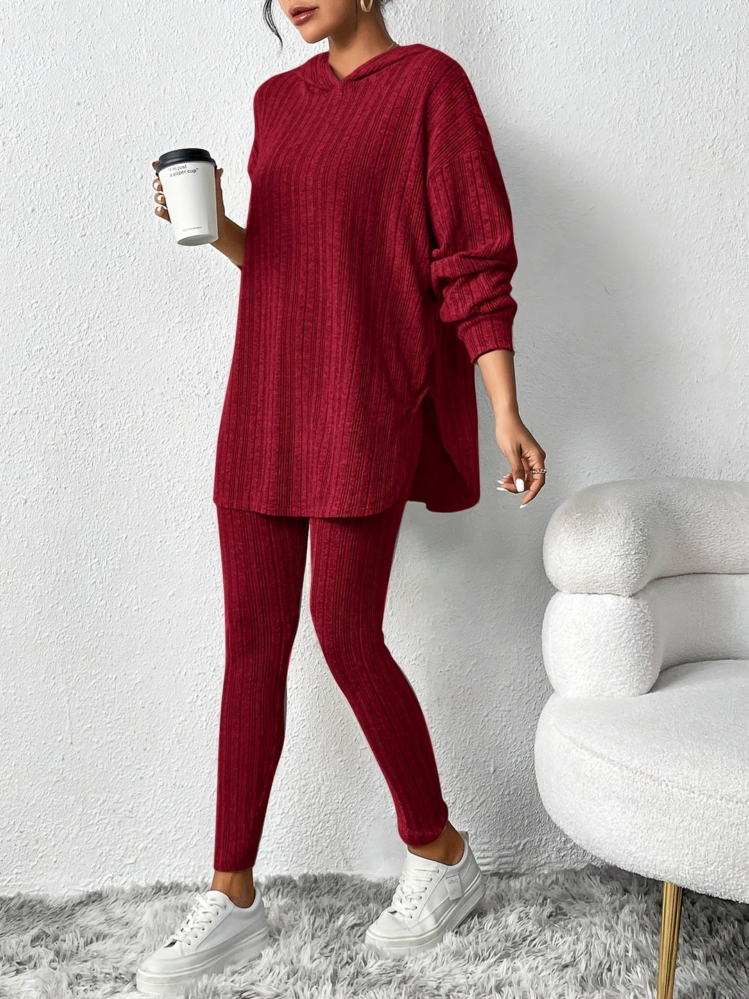 Women's Two-Piece Set – Hooded Two Piece Lounge Set