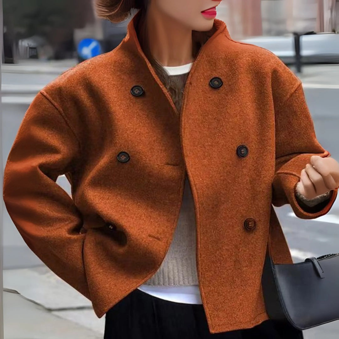 Women's Cosy Long Sleeve Stand Collar Coat