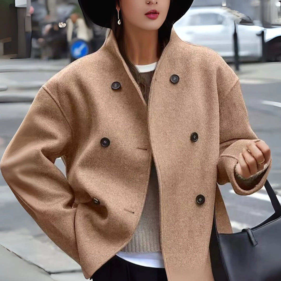 Women's Cosy Long Sleeve Stand Collar Coat
