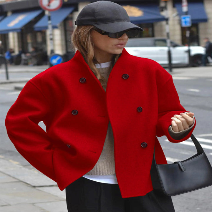 Women's Cosy Long Sleeve Stand Collar Coat