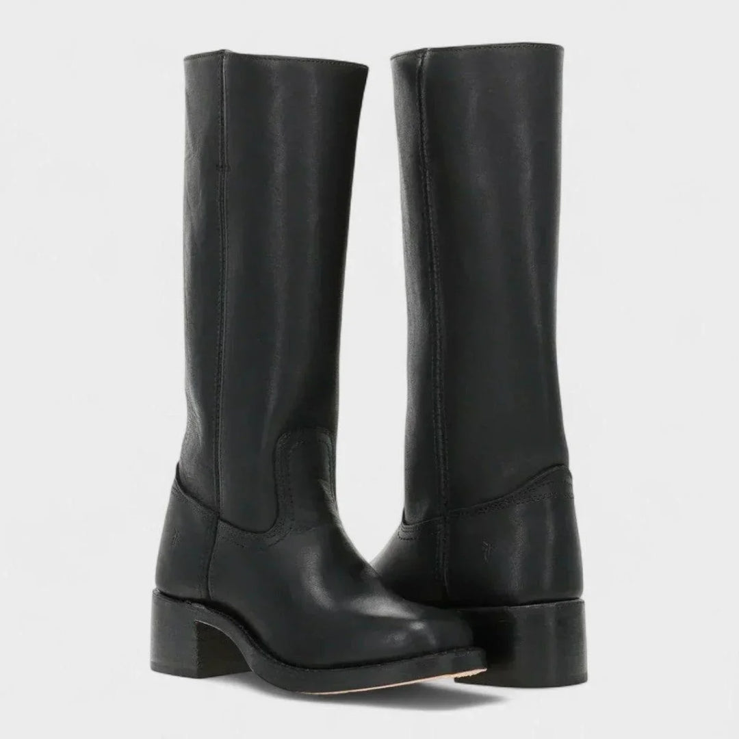 Women's Block Heel Knee High Western Boots