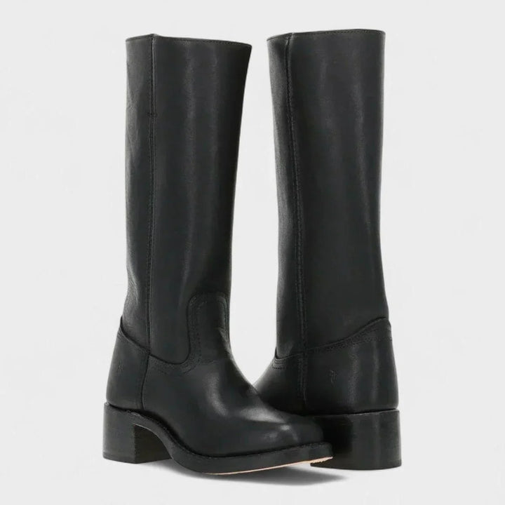 Women's Block Heel Knee High Western Boots