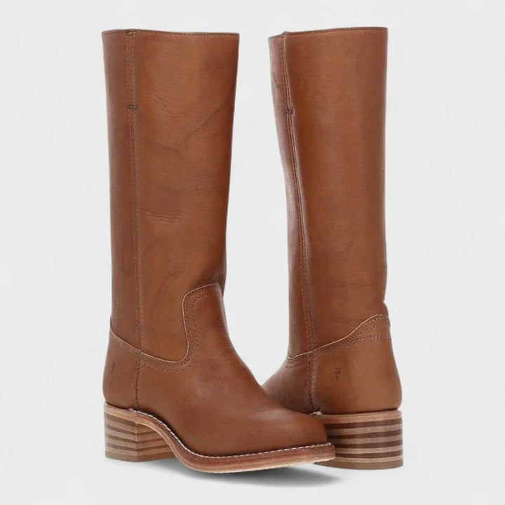 Women's Block Heel Knee High Western Boots