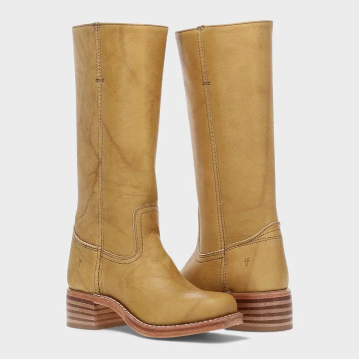 Women's Block Heel Knee High Western Boots