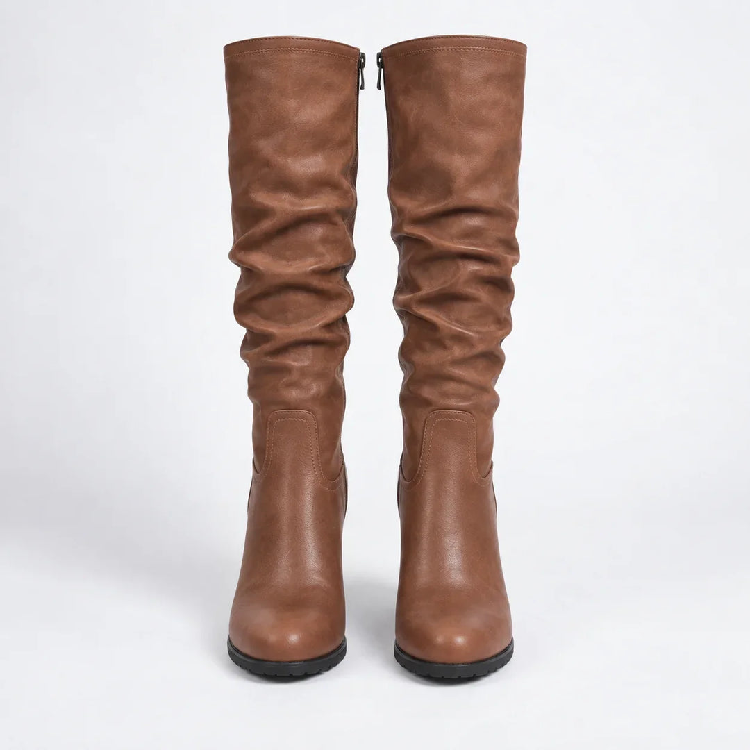 Women's Knee High Winter Boots – Chunky Block Heel