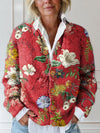 Women's Button-Down Floral Print Cardigan Sweater